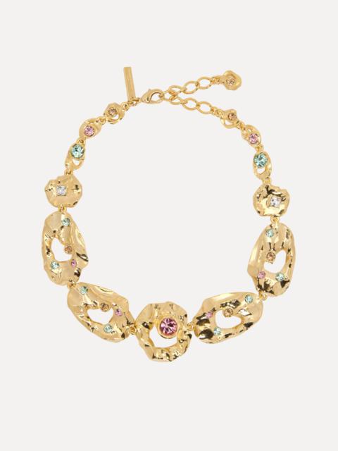 Oscar de la Renta TEXTURED METAL CHAIN-LINK NECKLACE