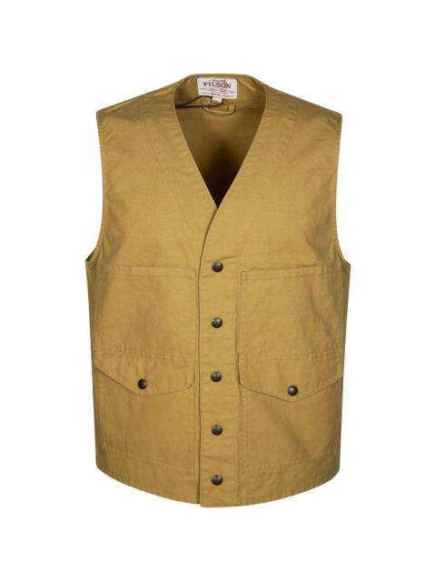 FILSON button pocket cotton gilet