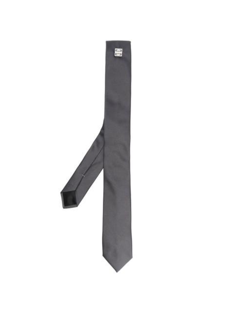 Givenchy logo-plaque silk tie
