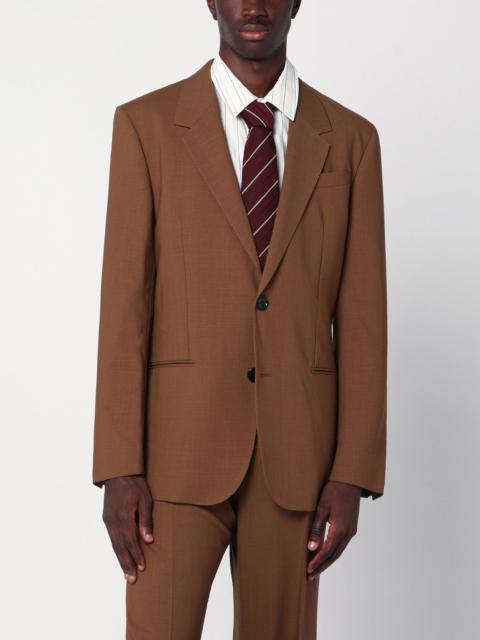 AMI Paris Hazelnut single-breasted wool jacket