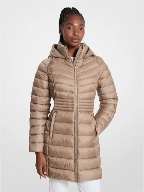 MICHAEL KORS Quilted Nylon Puffer Coat