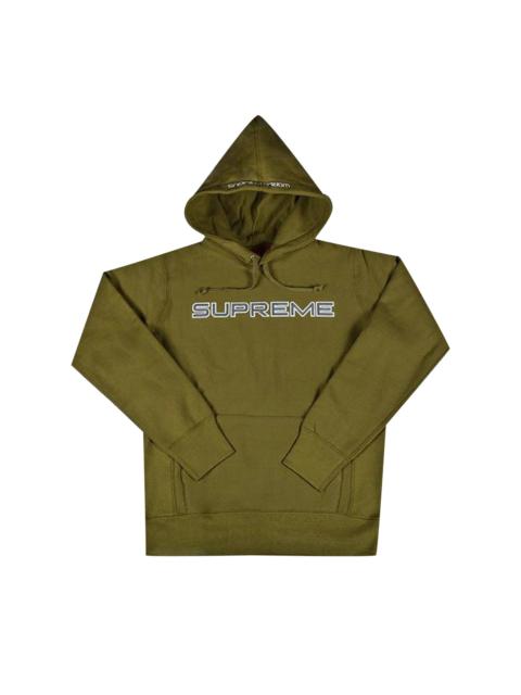 Supreme Supreme Sequin Logo Hooded Sweatshirt 'Moss' | REVERSIBLE