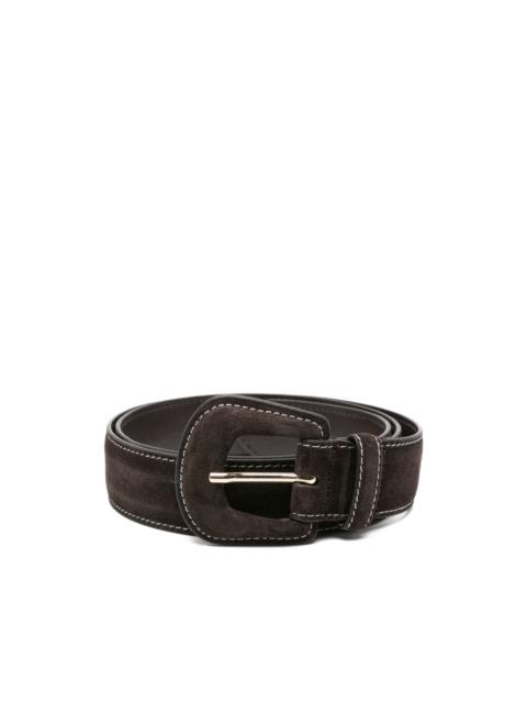 maje suede leather buckle belt