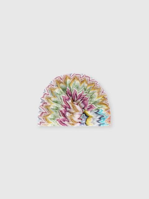 Missoni Zig zag viscose-blend lamé turban