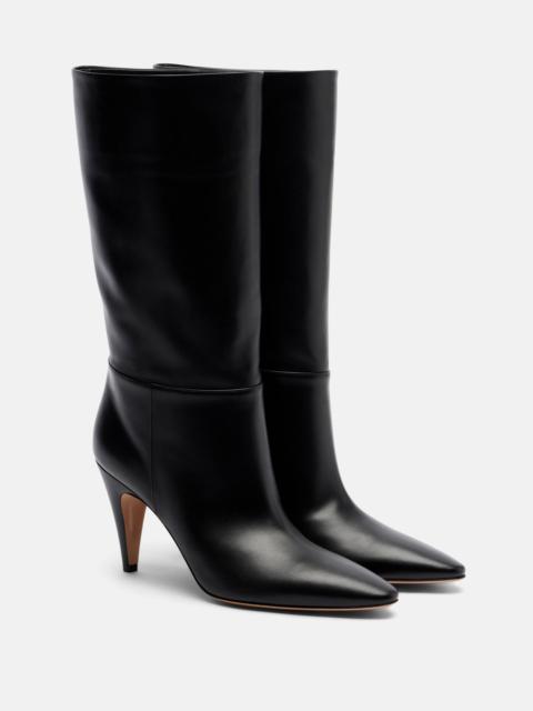 Gianvito Rossi Elise 85 leather mid-calf boots