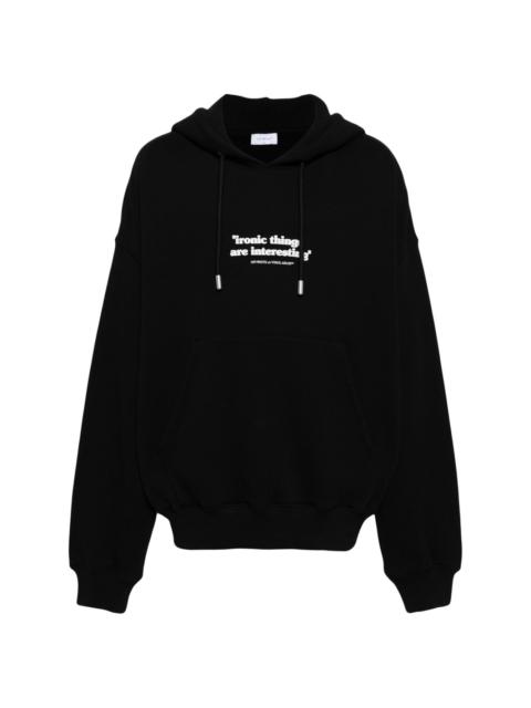 Ironic Quote cotton hoodie