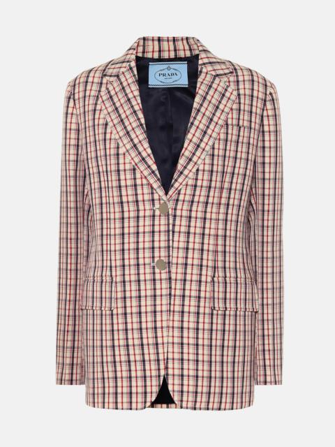 Prada Checked wool blazer