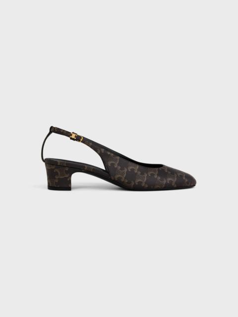 CELINE NEO CITY SLINGBACK IN TRIOMPHE COATED FABRIC