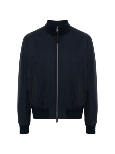 mulberry-silk bomber jacket