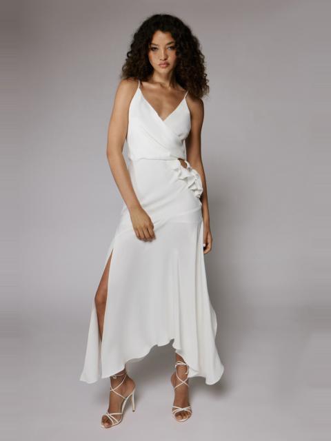 BARDOT Sorrel Mock Wrap Maxi Dress In Orchid White