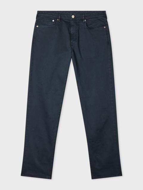 Paul Smith Relaxed Tapered-Fit Navy Cotton-Twill Trousers