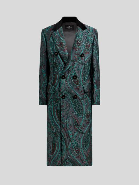 Etro DOUBLE-BREASTED PAISLEY JACQUARD COAT