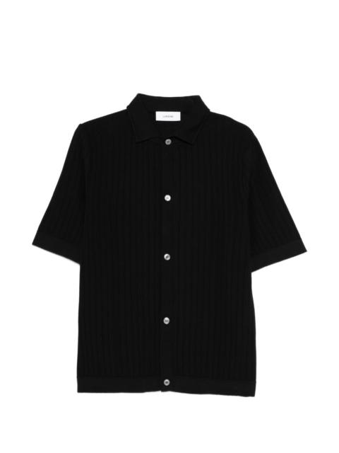 LARDINI buttoned ribbed shirt