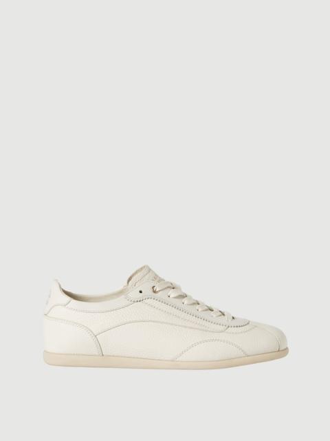 Brunello Cucinelli Deerskin-effect calfskin sneakers with slim outsole