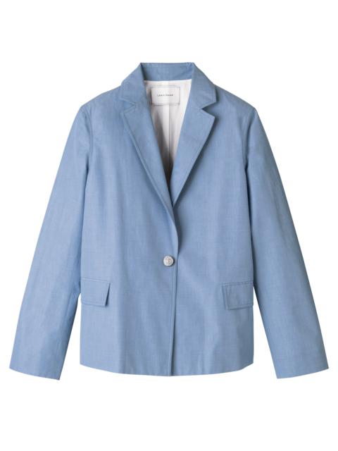 Longchamp Jacket Sky Blue - Oxford cloth