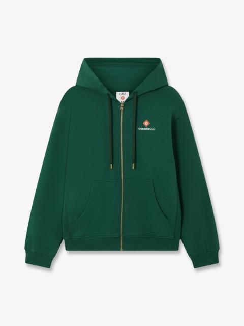 CASABLANCA Green Sport Type Zip-Up Hooded Sweatshirt | Casablanca Paris