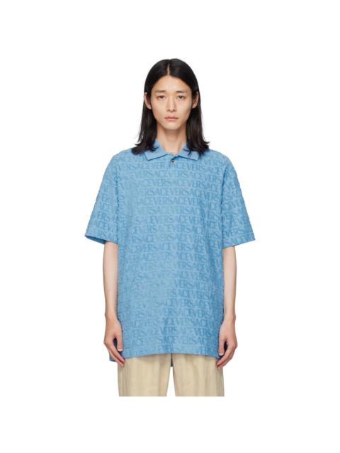 VERSACE Blue Allover Polo