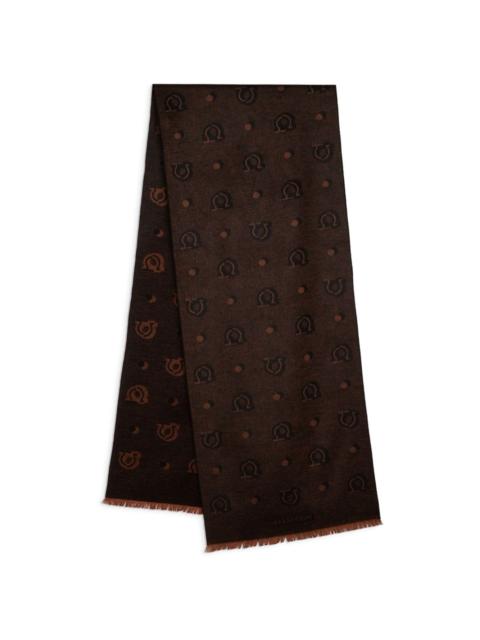 FERRAGAMO patterned-jacquard silk scarf