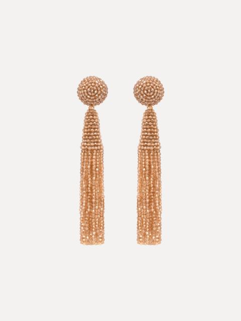 Oscar de la Renta CONICAL TASSEL CLIP-ON EARRINGS