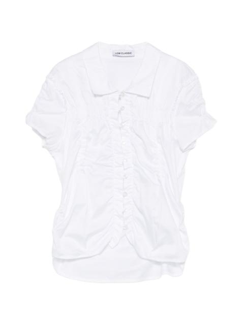 LOW CLASSIC button-down gathered shirt