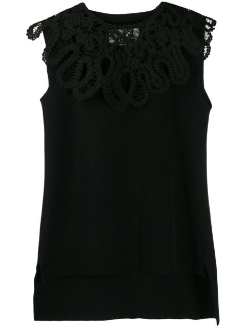Jil Sander embroidered sleeveless top