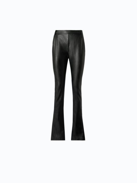 PINKO SLIM-FIT FLARED TROUSERS IN NAPPA LEATHER-EFFECT FABRIC