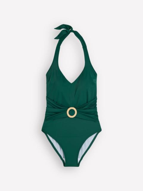 BODEN Sorrento Hoop Sash Swimsuit-Mangrove