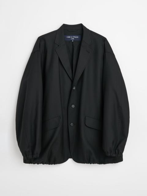 COMME DES GARÇONS HOMME WOOL HERRINGBONE JACKET BLACK