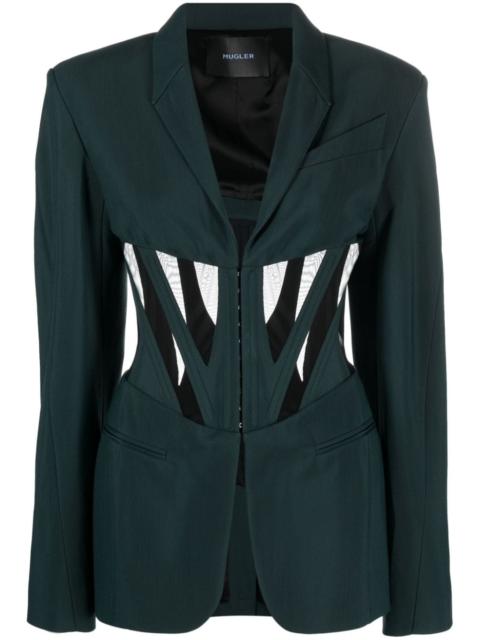 MUGLER corset panelled blazer