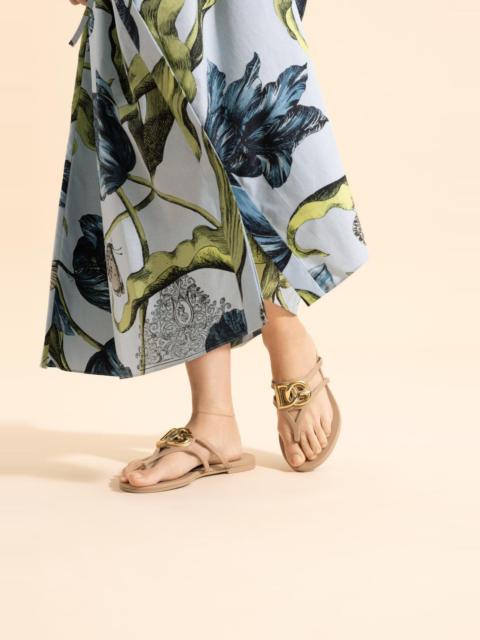 Dolce & Gabbana Rubber Thong Sandal - Powder Gold
