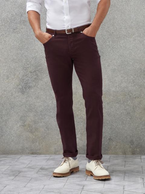Brunello Cucinelli Dyed comfort lightweight denim traditional fit five-pocket trousers