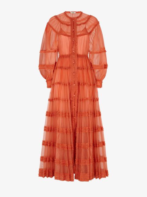 FENDI Orange tech jersey dress