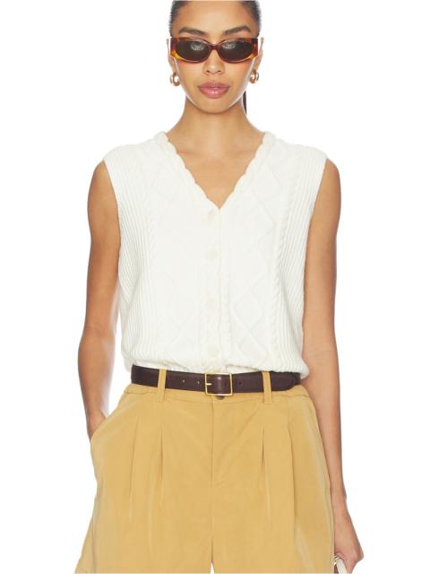VARLEY Tatyana Cable Knit Vest Top