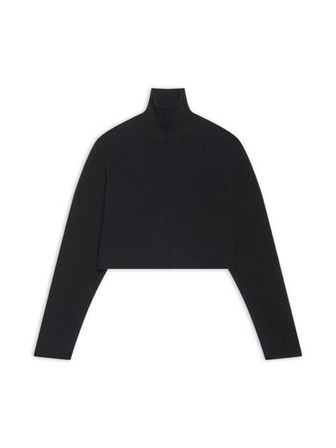 Women's Cropped Sweater  in Black