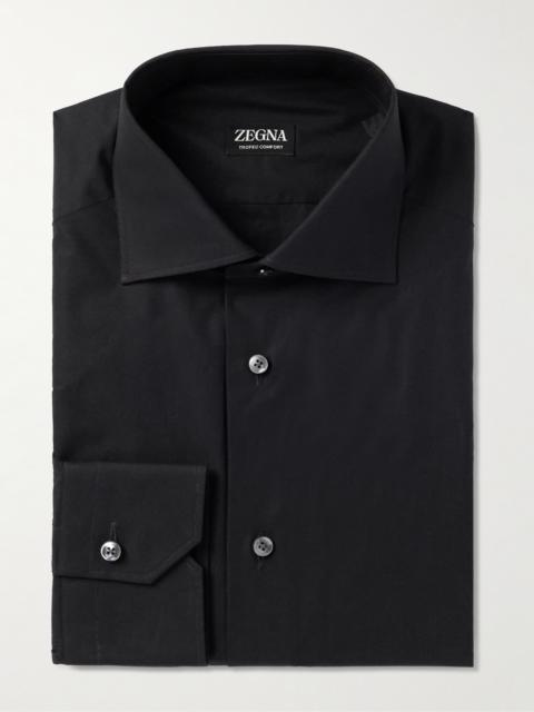 ZEGNA Trofeo Cutaway-Collar Cotton-Poplin Shirt