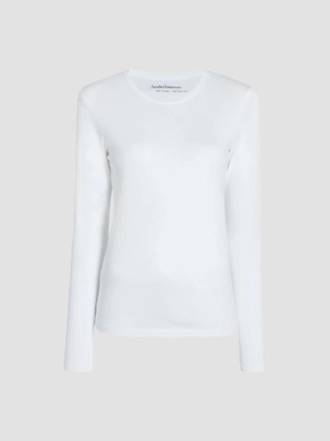 Another Tomorrow Women's Long Sleeve Tee - White