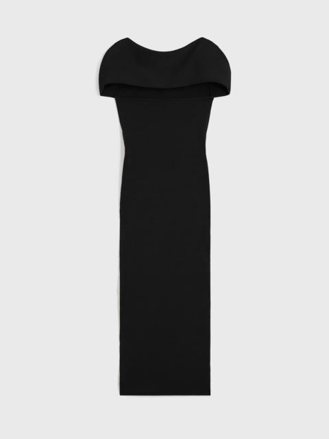 Slip-through knit dress black