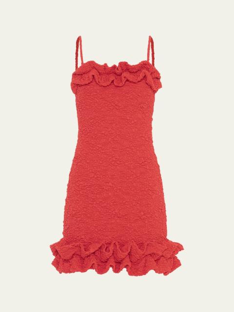 PatBO Papillon Jacquard Flutter Mini Dress