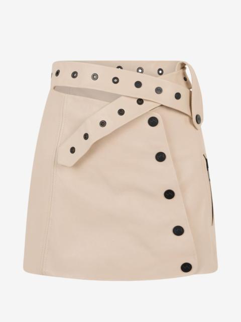 THE MANNEI wrap-style mini skirt