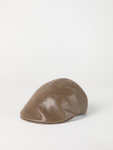 Brunello Cucinelli Sparkling linen diagonal flat hat