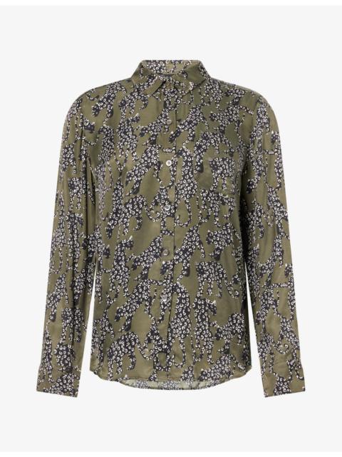Rails Alyssa Graphic-Print Cupro-Blend Blouse
