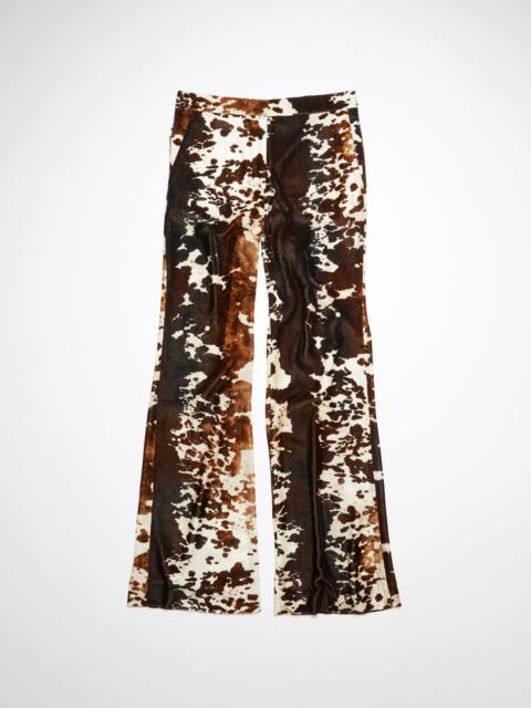 Cow print trousers - Light brown