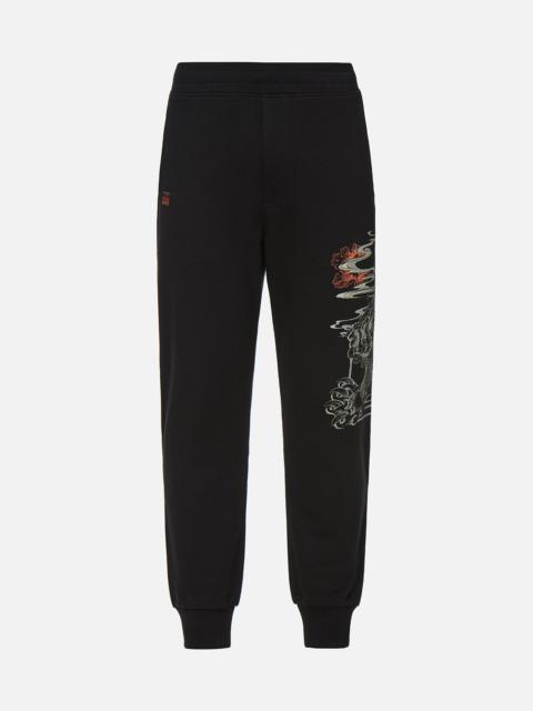 EVISU KOMAINU FRAME PRINT SWEATPANTS