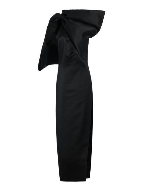 Givenchy Bow-Embellished Silk Maxi Dress black