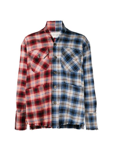 Greg Lauren check-pattern cotton shirt