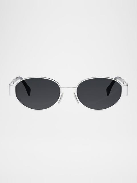 CELINE Men's Triomphe Metal Oval Sunglasses