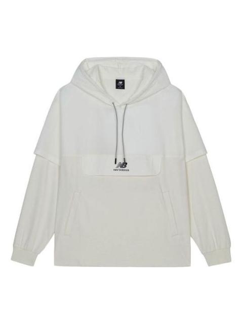 New Balance Men's New Balance Casual Sports Breathable hooded Long Sleeves White AMT13377-IV