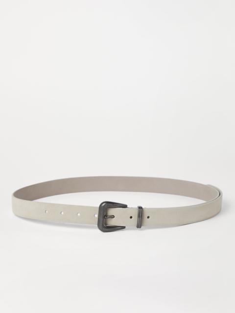 Brunello Cucinelli Suede calfskin belt