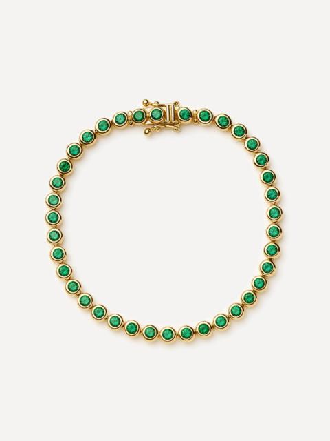 MISSOMA 18ct Gold-Plated Vermeil Silver Tennis Round Bracelet