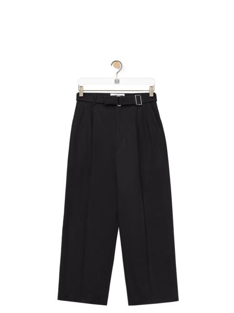 Low crotch trousers in cotton